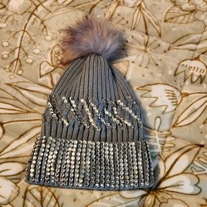 Bling it on silver winter hat